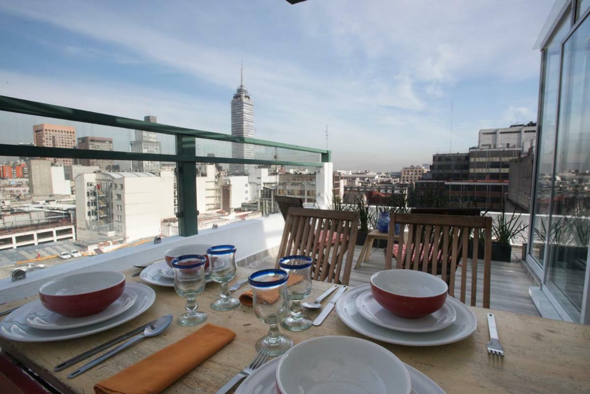 Ferienwohnung Duplex/Terraza Privada En Corazon Centro Historico Mexiko-Stadt Exterior foto