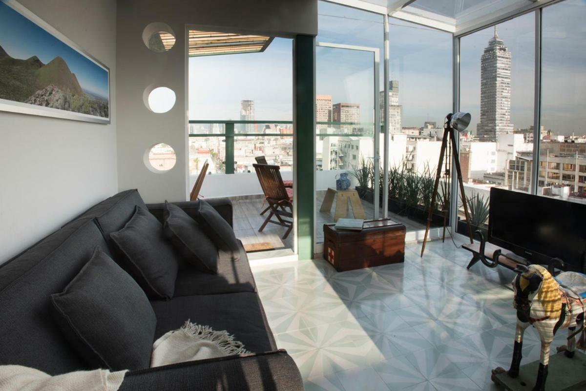 Ferienwohnung Duplex/Terraza Privada En Corazon Centro Historico Mexiko-Stadt Exterior foto