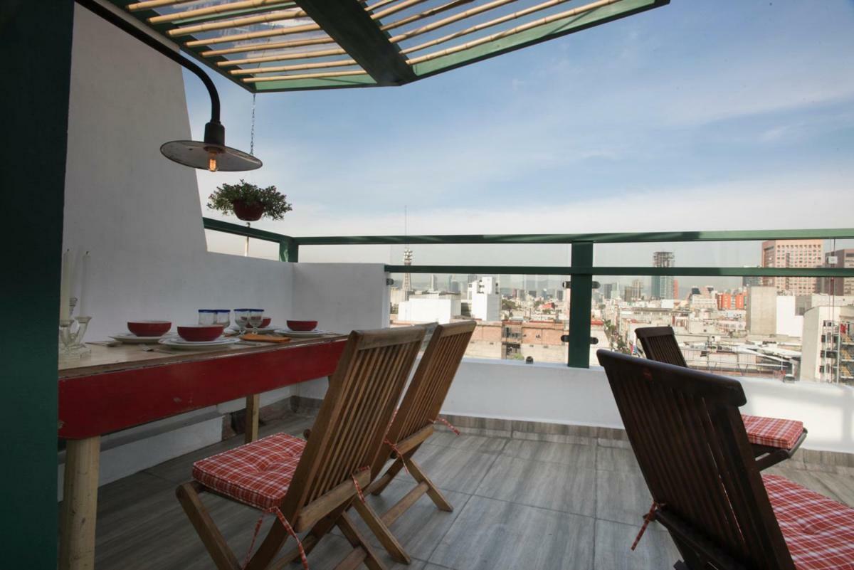Ferienwohnung Duplex/Terraza Privada En Corazon Centro Historico Mexiko-Stadt Exterior foto